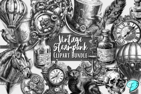 Download Vintage Steampunk PNG Clipart Bundle - Steampunk Collection