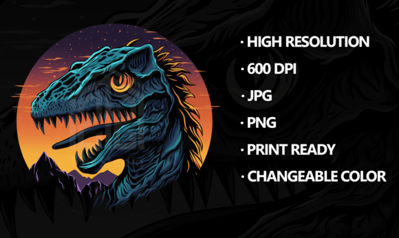 Download Vintage Retrowave Dinosaurus - Retrowave Collection
